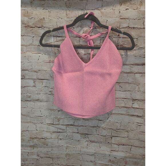Tilly's Full Tilt Pink Space Dye Pink Ribbed Halter XXL - Picture 1 of 3